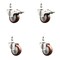 Service Caster 3 Inch 316SS Maroon Polyurethane 10mm Threaded Stem Caster Lock Brake, 2PK SS316TSTTL20S314-PPUB-MRN-M1015-2-S2 - alternate 4